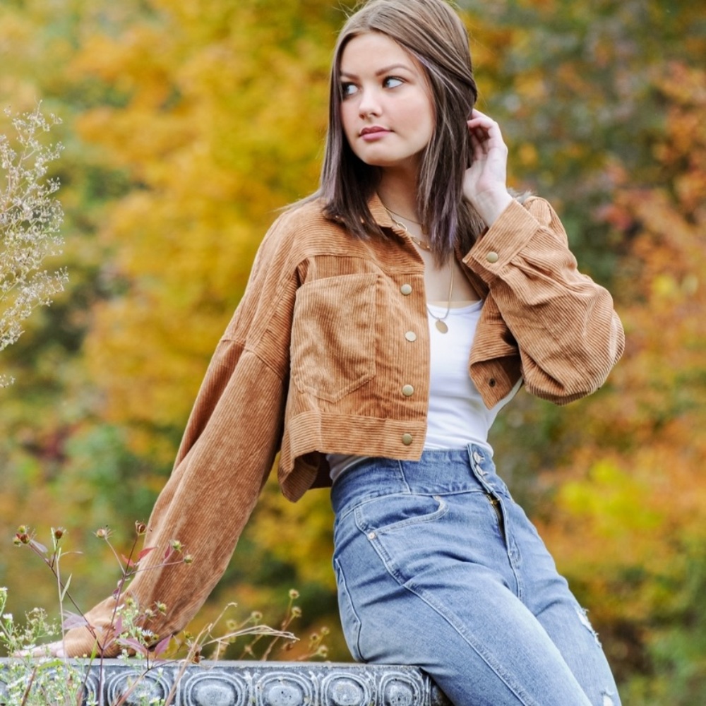 Cropped Corduroy Jacket